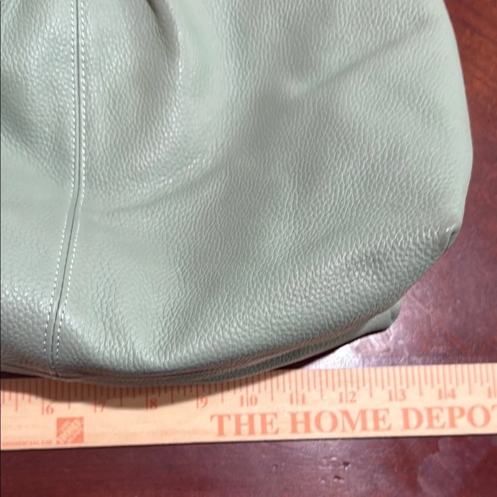 Lagoo leather mint green Hobo Bag with gold hardware